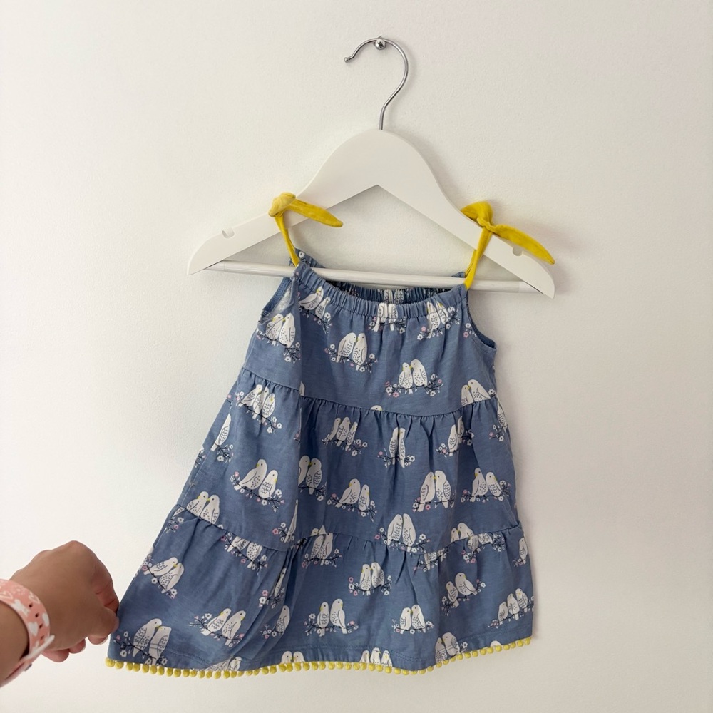 Baby Boden Blue and Yellow Casual Dress